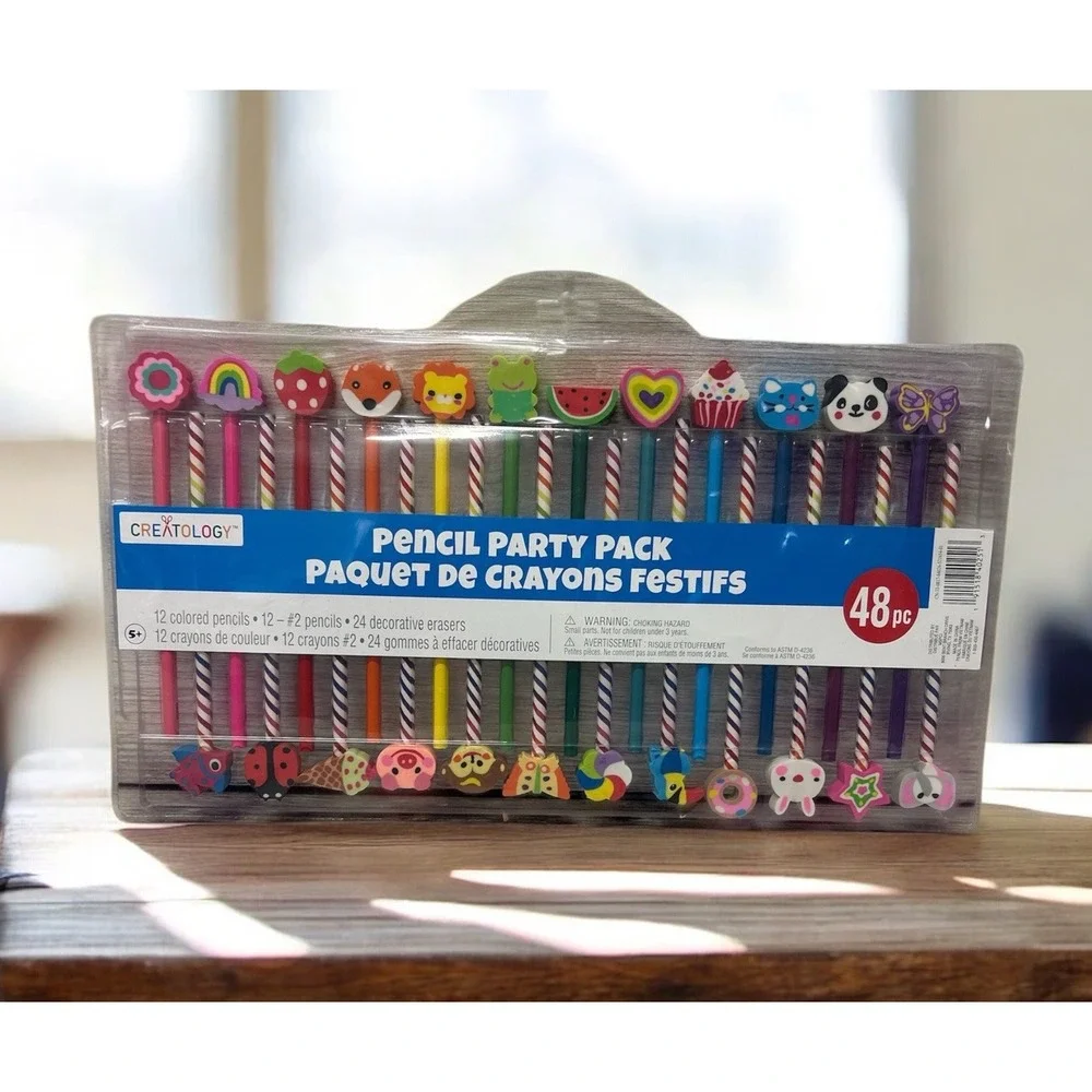Creatology Pencil Party Pack with Erasers 48pc NEW SEALED (E4)
